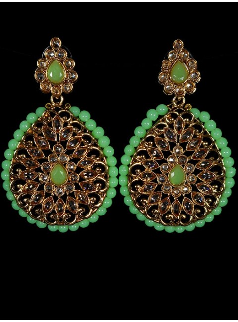 Reverse Ad Earrings With Meenakari Work